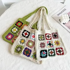 Crochet Tote Bag, Modern crochet bag, Shoulder bag