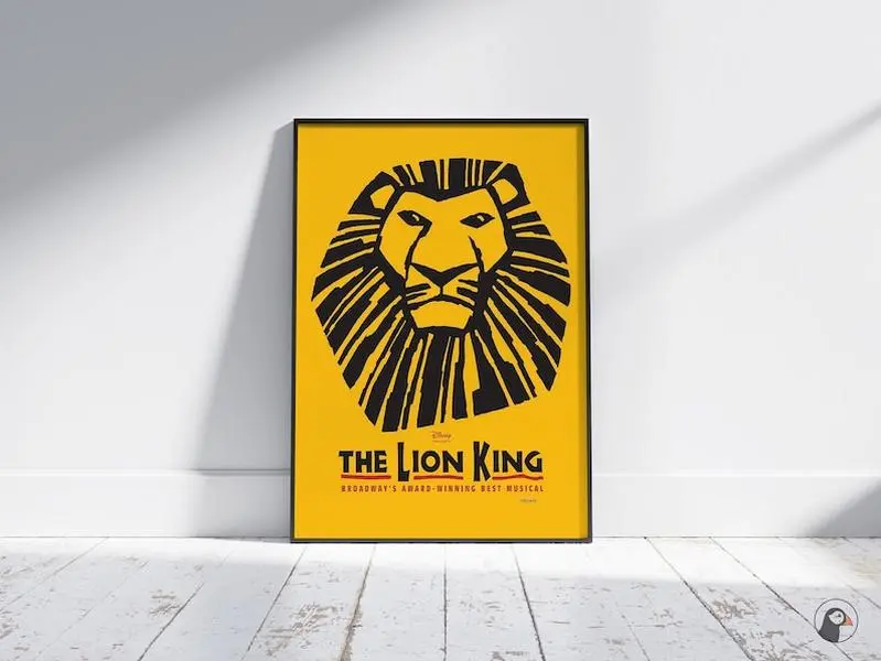 The Lion King The Musical - West End - Broadway Play - Musicals - Theatre Vintage Poster