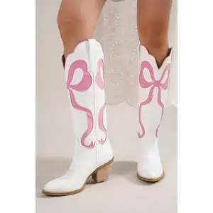 Pink Bow Boots
