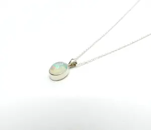 Ethiopian Opal Pendant – Sterling Silver .925