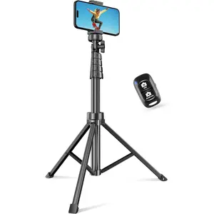 Innotech 62" Phone Tripod & Selfie Stick, Extendable Cell Phone Tripod Stand with Wireless Remote and Phone Holder, Compatible with Iphone Android Phone, Camera