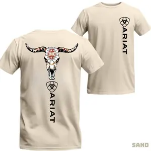 Ariat and Western Apparel T-Shirt, Country Cowboy Rodeo Graphic Tees, Southwestern Vibes Shirt, Gift for Dad for Husband for Boyfriend