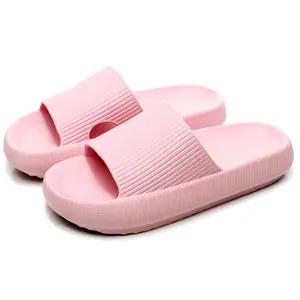 Cloud Slides for Women and Men, Pillow Slippers with Ergonomic Comfort, Lightweight Non-Slip Thick Sole for Indoor & Shower, Footwear