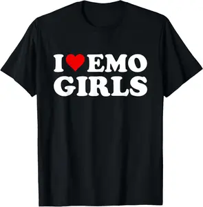 100% Cotton I Love Emo Girls T-Shirt