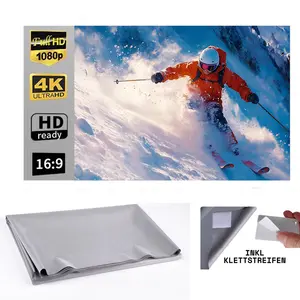 Projector Screen, 100 inch, Ambient Ceiling Light Rejecting, 4K Ultra HD Fixed Frame 16:9, On Wall Mount Projection Screen for Ultra Short Throw Projectors