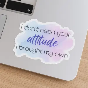 Pastel Sassy Attitude Vinyl Sticker | Waterproof Laptop & Tumbler Sticker