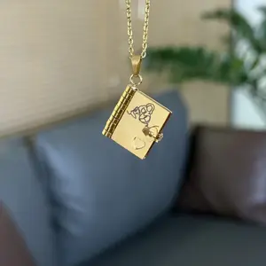 Ultimate Christmas Gift For Granddaughter Personalized Book Lover Necklace Birthday Anniversary Keepsake From Grandma Trending 2025 Jewelry Idea