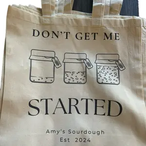 Don't Get Me Started Tote Bag Amy's Sourdough Est 2024 Eco-friendly Grocery Shopper