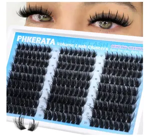 Manga Spikes Lash Clusters Wispy Cluster Eyelash Extensions 12-20mm Fairy Eyelash Clusters Volume Individual Lashes Extensions Salon Look Soft Thick Lashes Clusters Spikes
