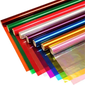 8 Rolls Colored Cellophane Wrap, Extra Wide (34 in x 10 ft x 8 Colors) Cellophane Roll Transparent Color Cellophane Paper for  Baskets,  Wrapping, DIY Craft, Christmas Decoration