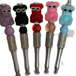 Sugar Bear Bling Pens- Smooth Black Ink