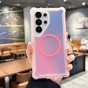 Luxury Laser Chameleon Magnetic Phone Case, Fashion Protective Cover for Samsung Galaxy S26 Ultra/s25 Ultra S24 Ultra S23 Ultra S22 Ultra