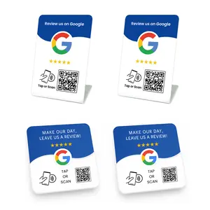 Google Review Stand & Plate Bundle - QR Code and NFC tap enabled | 2 Google Review Stands + 2 Google Review Plates for collecting reviews fast, Perfect for any business