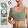ZORWEA Women's High Impact Sports Bra - Sewn-In Pads, 4-Row Adjustable Hook-Eye Closure, Crisscross Adjustable Straps Back, Soft Non-Removable Molded Cups Workout Top for Running Yoga, Sports Bra For Women
