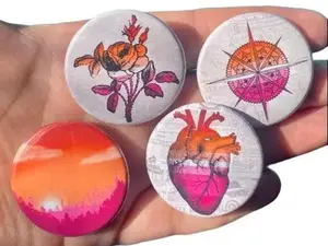 Lesbian Subtle Pride Metal Pins