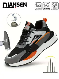 Steel Toe Shoes for Men Work Safety Industrial Protective Work Shoes for Construction Comfortable Lightweight Warehouse Factory New Fashion all-season outdoor work hiking boots sneakers Advanced color scheme High quality texture Water resistant