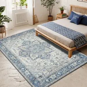 Soft and comfortable printed carpet, home decorative carpet, large living room carpet, sofa cushion, entrance mat, coffee table mat, bedroom carpet, bedside rug, Boho Area Rug, suitable for various scenarios such as shopping malls