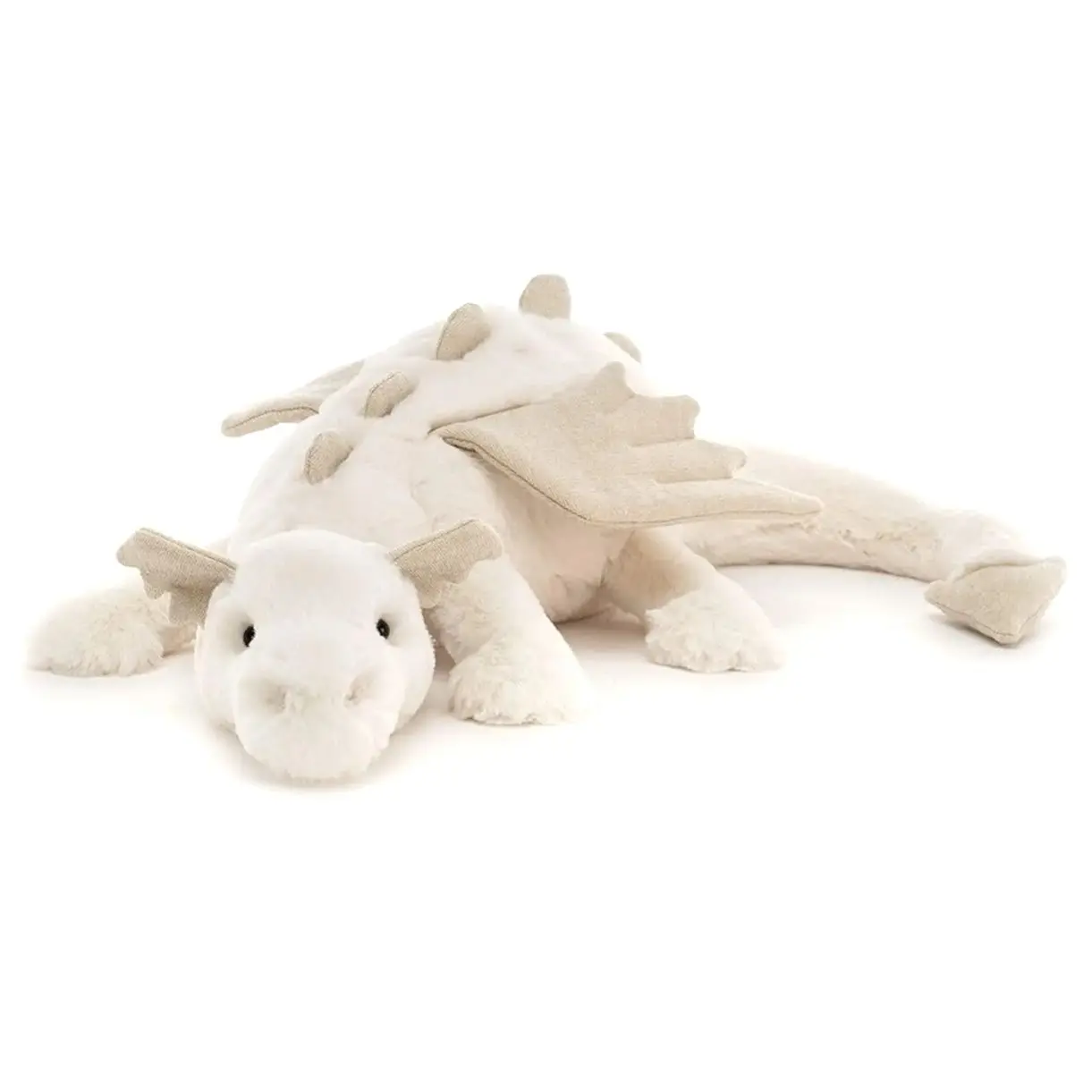 Jellycat Snow Dragon Stuffed Animal – Large 19.5 Inch Dragon Plush, Soft Cuddly Plushie, Fantasy Creature Collectible, Bedroom Décor & Gift