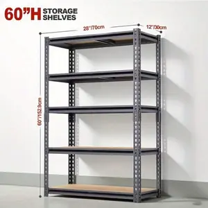 60x27.5x11.8 Inch Shelving 2400LBS 5 Tier Metal 2pcs Adjustable Height shoe rack organizer bathroom organizer shoe storage organizer shower organizer shoe rack hat organizer zapatero organizador shoe storage cabinet pantry organizer