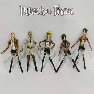 Anime Attack on Titan Rivaille Ackerman Eren Jaeger Cosplay Doll Plush Stuffed Dolls Abstract Wire Skeleton Halloween Props