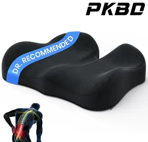 PKBD Large Memory Foam Office Chair Cushion Seat Pad Ergonomic Design for Sciatica Tailbone & Back Pain Relief Ideal for Long Driving Car Seats