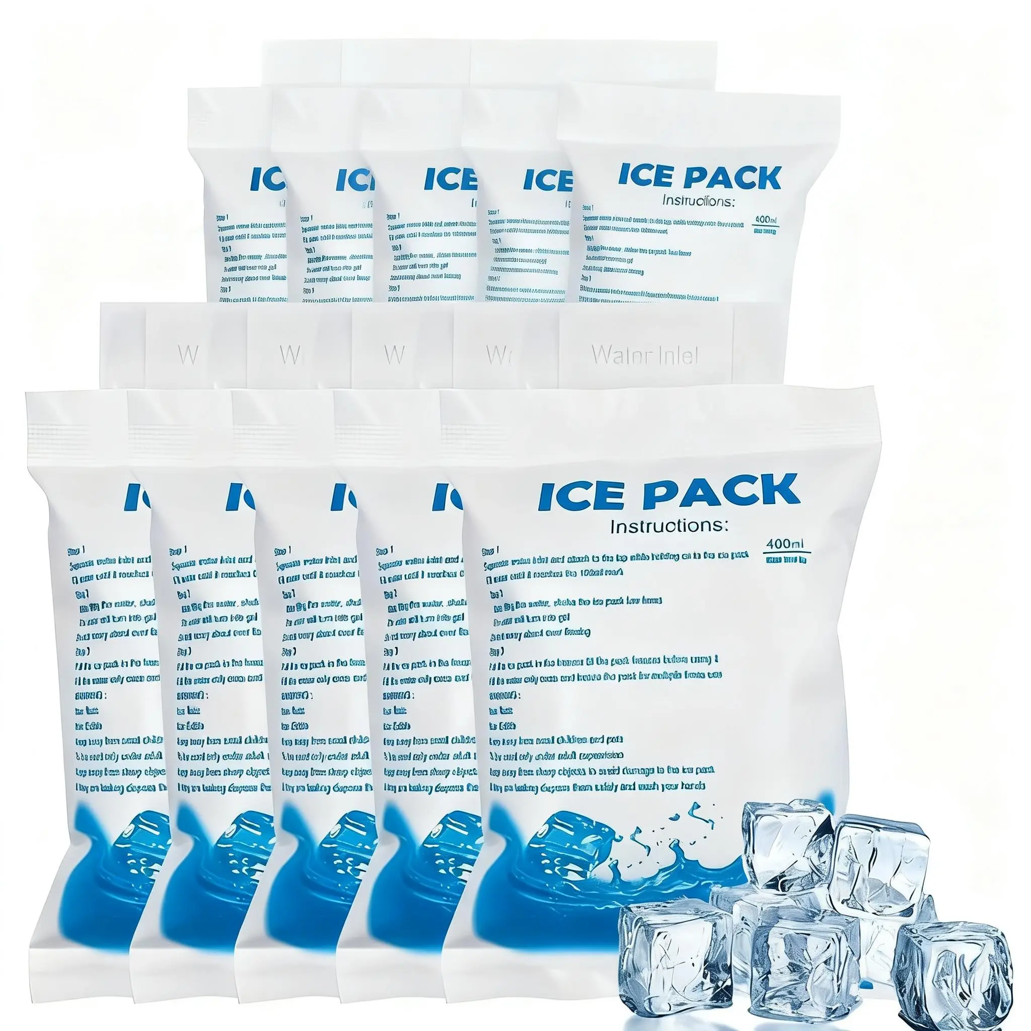 Reusable Long-Lasting Cold Packs, Ice Packs for Shipping & Storage, Ideal for Keeping Goods Fresh, Durable Insulation Solution