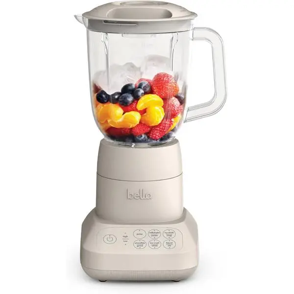 bella Fits-anywhere Flip & Store Blender, 48 oz, 520W, 10-speed, Oatmilk