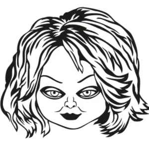 Tiffany Chucky's bride car window decal