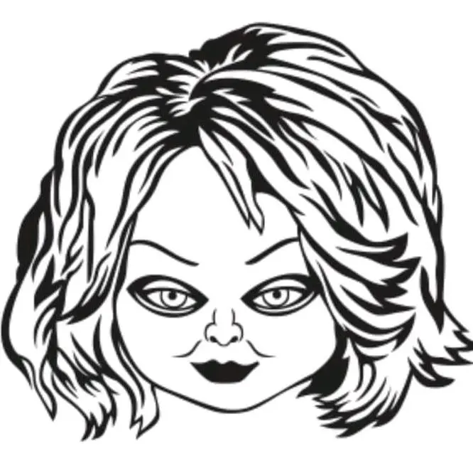 Tiffany Chucky's bride car window decal
