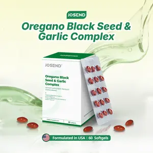 JOSEND 3-in-1 Potent Defense Support - Oregano Oil, Garlic & Black Seed Oil Complex - All-in-One Daily Vitality Ritual - 60 Softgels (30-Day Supply)