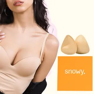 SNOWY Sticky Bra-Invisible Lift-Patented Sticky Fashion Bra Inserts Prevents Nipple Slips No Sewing Required Low Cut Tops Womenswear