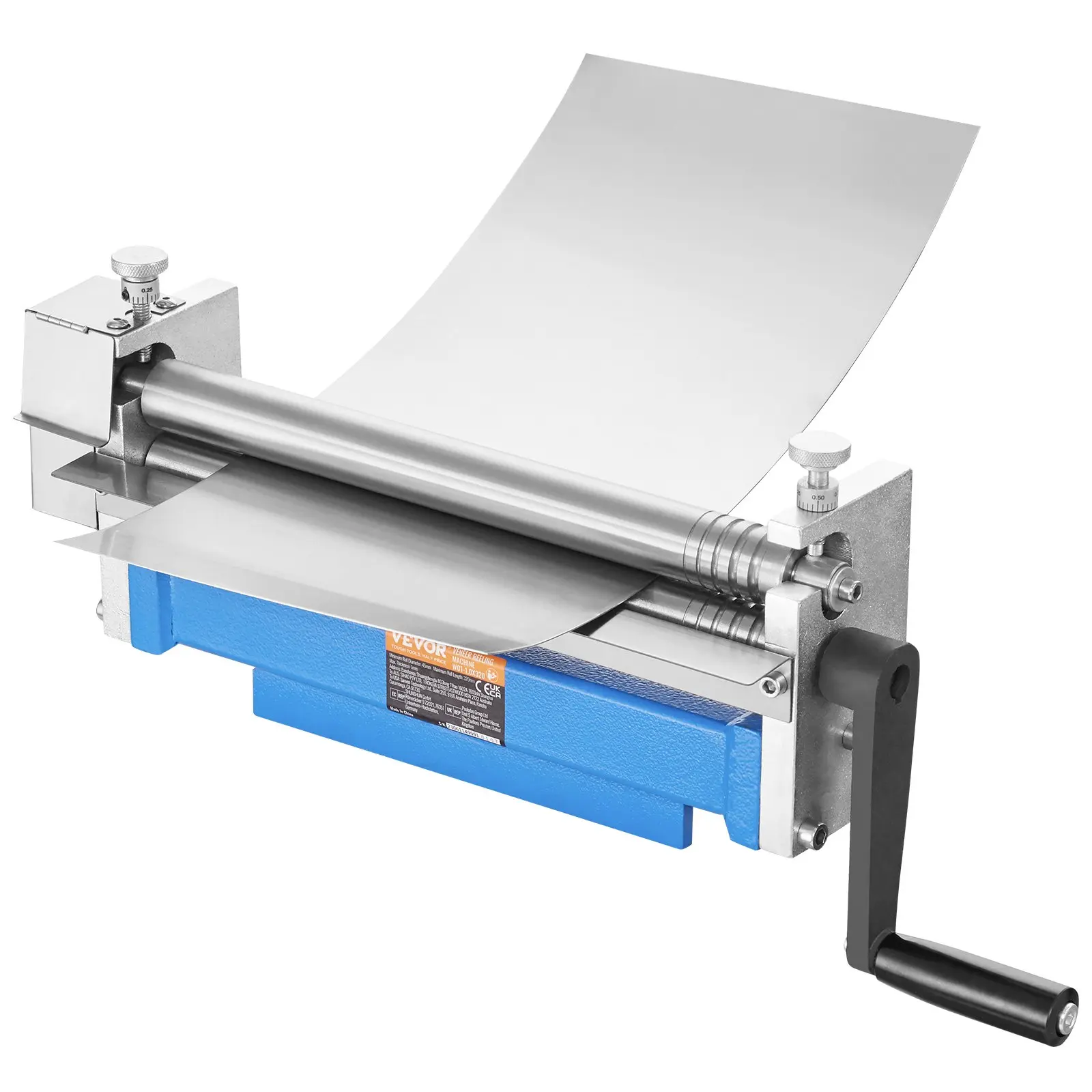 VEVOR Slip Roll Machine, 12.6 inches Forming Width in 20 Gauge Capacity, Sheet Metal Slip Roller Rolling Bending Machine, with 2 Detachable Rollers for Low Carbon Steel Copper Aluminum Alloy Sheet
