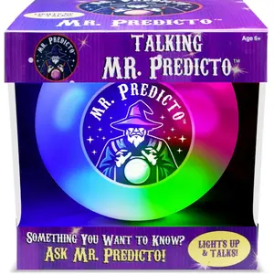 Mr Predicto Fortune Telling Ball - Ask Questions & Get Answers, Interactive Color Changing Crystal Ball, Novelty Toy with Lights, Fun Teen Gift magic 8 ball crystal ball 20 questions game electronic crystal ball fortune teller halloween crystal ball