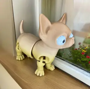 Adorable Articulated Chihuahua Puppy – 3D Printed Dog Figurine & Fidget Toy