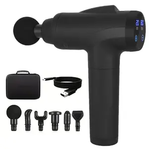Electric Massager Rechargeable for Christmas Gift, 1 Set Handheld Automatic Body Muscle Massage Guns with 6 Accessories, Body Massager, Muscle Massage Machine for Home & Travel, Portable Muscle Massagers, Usb Rechargeable Massagers