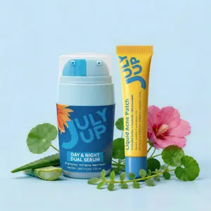 Barrier Repair & Hormonal Acne Duo | 24/7 Redness & Spot Relief | Day/Night Retinol Serum + Colloidal Sulfur Pimple Patch Anti-Aging