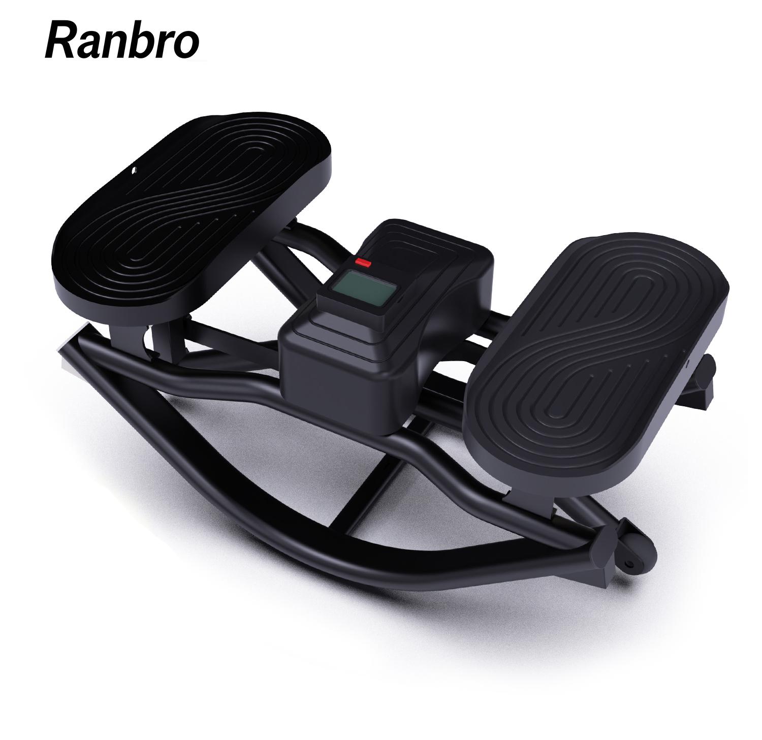 Ranbro U-Shaped Stepper Machine for Home Gym, Portable Elliptical Motion Fitness Equipment for Cardio & Leg Training, Multi-Directional Stepper with Anti-Tip Design, Compact Under Desk Exercise Gear for Full Body Wellness, Quiet Home Workout Station