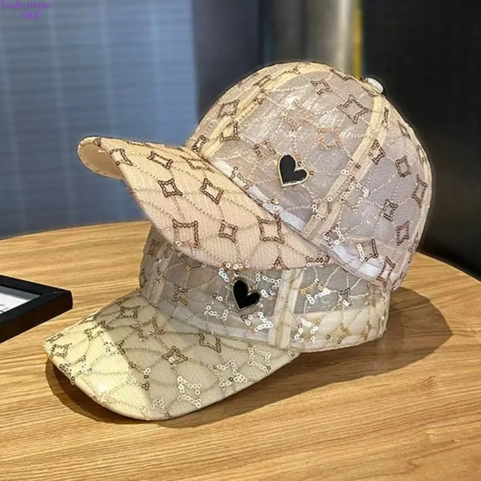 Women's Sequin Mesh Baseball Cap - Korean Style Hollow 3D Mesh Hat, Anti-Ultraviolet Breathable Lightweight Unisex Hats for Women, Outdoor Sports & Daily Casual Wear, 3D Mesh Hats
