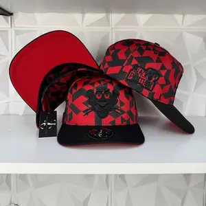 Black Panther SnapBack hat-red camo Black Panther SnapBack hat-red camo