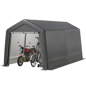 GARVEE Portable Outdoor Storage Shelter Shed, Heavy Duty Garage Storage Tent, Waterproof Carport Garden Yard Car Port Shelter with Roll Up Zipper Doors for Bikes, Motorcycles, Car, Tools, Camping