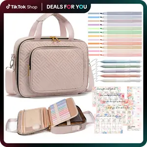 Floe Bible Cover for Women, Large Bible Bag w/ Shoulder Strap, Book Carrying Case with Bible Highlighters & Tabs, Bibles for Women, Bible Study, Bible Journaling & Bible Decorating, Christmas Christian GiftsLumièreNoire16