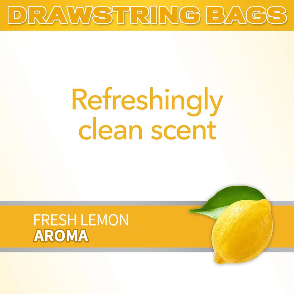 2 Bags Of 180 Pieces 8 Gallon Lemon Aroma Expandable Drawstring Plastic MultipurposeDisposable Garbage Bags-Super Strong, Leak-Resistant, Odor-Proof For Bedroom, Kitchen,Living Room, Outdoor, And Toilet Use - Convenient And Sanitary Waste Solution