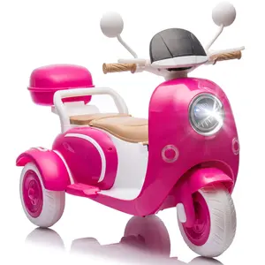 12V Two-seater Kids Ride On Level Up Electric Motorcycle,2wd,Three-wheel Toy w/Music,Bluetooth,USB,Backseat flip adult seat,Portable Storage Hooks&Oversized Trunk,LED Headlight For Kids 3-6. Toddler Tricycle Trike electric ride car kids kidscar