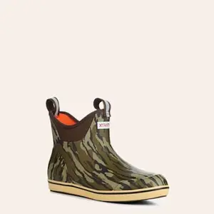 XTRATUF Men's Mossy Oak Bottomland Ankle Rubber Deck Boots