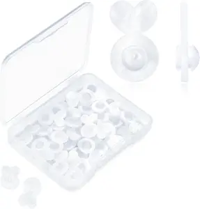 Clear Silicone Earring Backs for Heavy Earring Support Backs, 32+200PCS Comfortable Rubber Earring Lifters Backs for Big Studs Earring Backs Replacements for Droopy Ears (32PCS - Love)