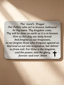 1 engraved wallet card featuring a prayer book with a Bible verse—a Christian jewelry and religious gift (Prayer Book Wallet Card)