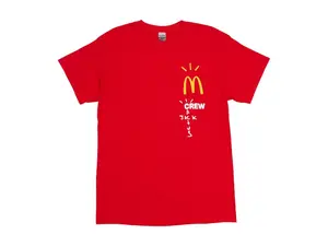 Travis Scott Men's x McDonald's Crew T-Shirt Red, from StockX