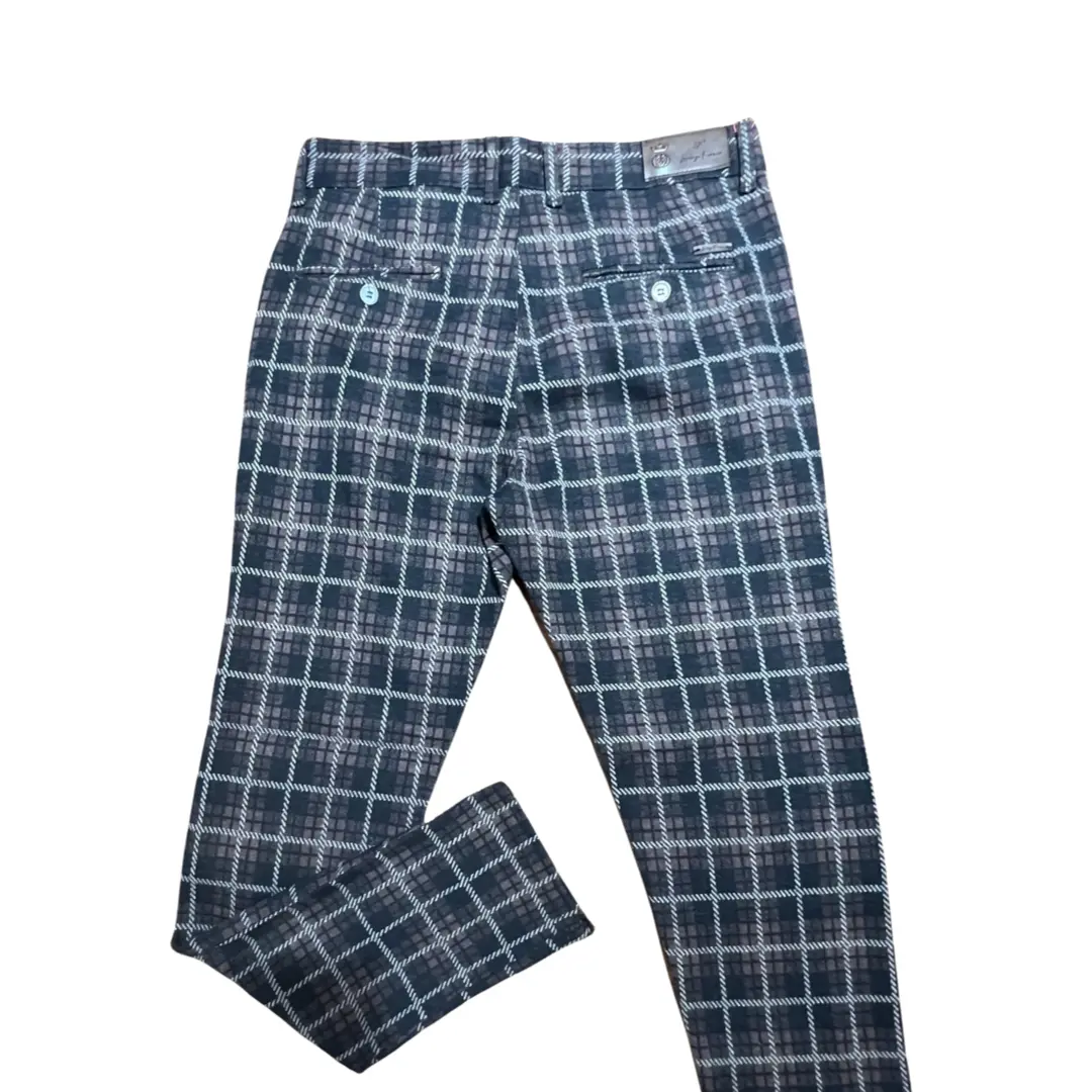 Lorenzzo Franco Brown Plaid Wool Trousers