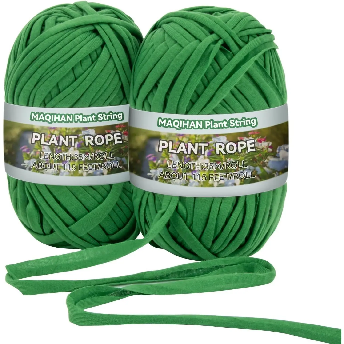 Garden Supplies 2-Pack Synthetic Polyester Fiber Soft Elastic Garden String Ties - 35M/115FT per Roll for Tree Support, Family DIY Projects, Knitting, with Manufacturer Warranty