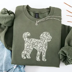 Goldendoodle Sweatshirt - Faux Lace Dog Mom, Doodle Mama, Labradoodle, Bernedoodle, Aussiedoodle, Sheepadoodle Crewneck Cotton Fabric